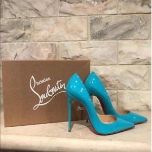 Christian Louboutin So Kate 120 Neon Blue Patent